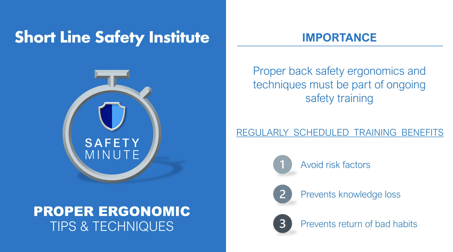 Safety Minute Videos - Short Line Safety Institute